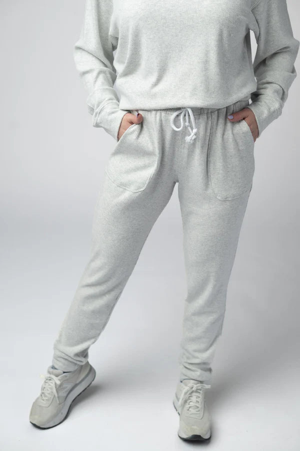 ***PRE-ORDER*** Michelle Mae Corrine Joggers - Light Grey
