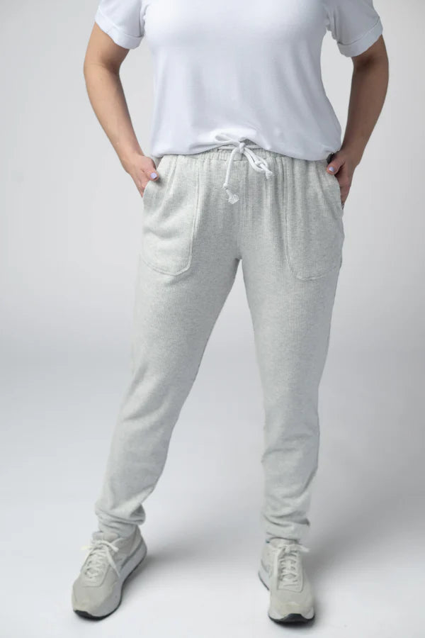 ***PRE-ORDER*** Michelle Mae Corrine Joggers - Light Grey