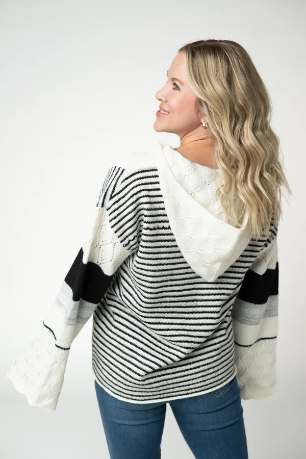 ***PRE-ORDER*** Michelle Mae Monochrome Colorblock Hoodie