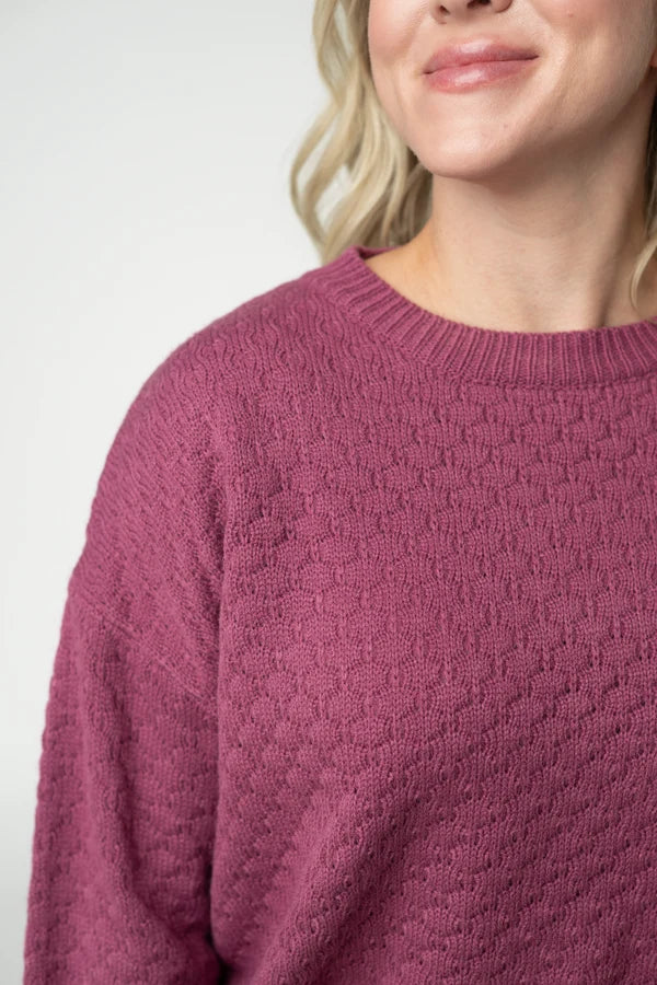***PRE-ORDER*** Gianna Pullover Sweater - Raspberry
