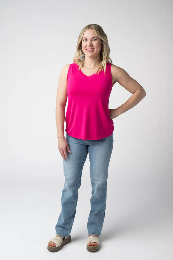 ***PRE-ORDER*** Michelle Mae Noelle Tank - Hot Pink