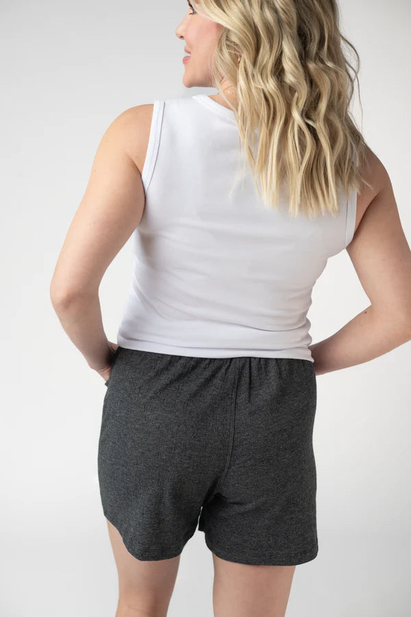 ***PRE-ORDER*** Michelle Mae Candice Crinkle Shorts - Charcoal