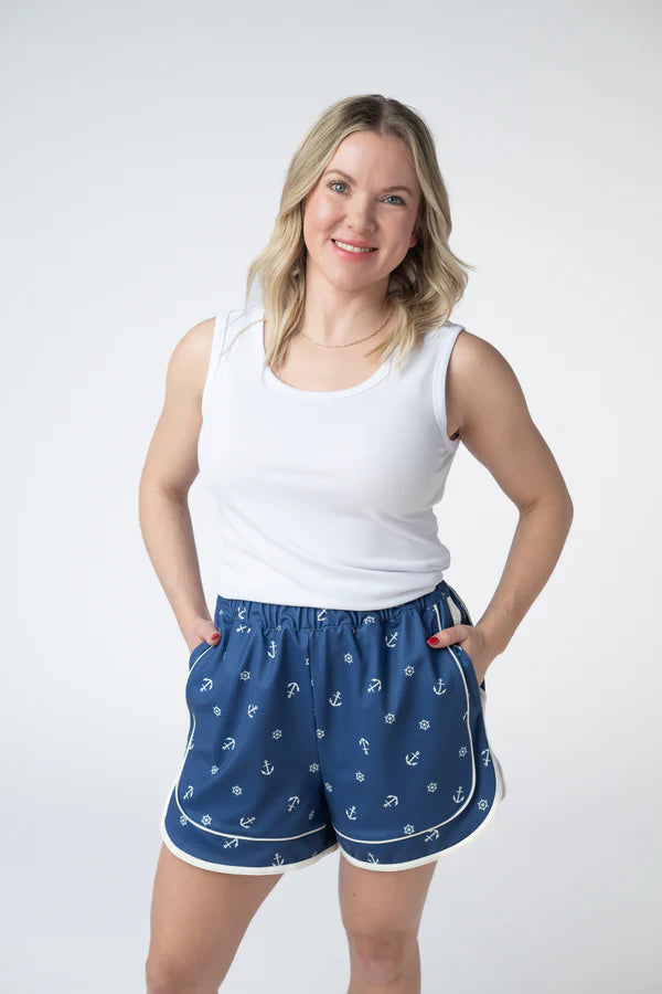 ***PRE-ORDER*** Michelle Mae Dolphin Shorts - Nautical Navy