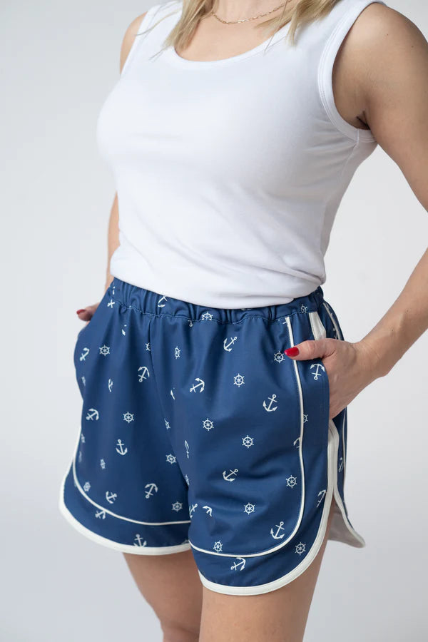 ***PRE-ORDER*** Michelle Mae Dolphin Shorts - Nautical Navy
