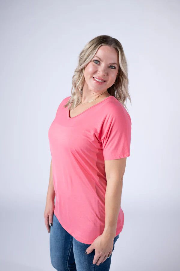 ***PRE-ORDER*** Michelle Mae Chloe Cozy Tee - Sun Kissed Coral