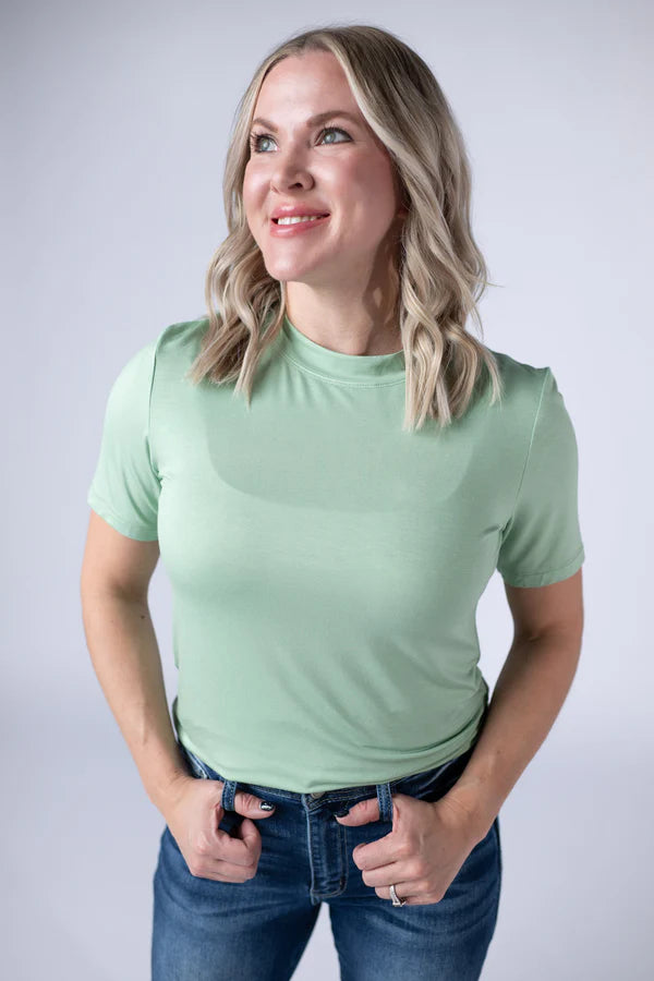 Michelle Mae Blair Short Sleeve Top - Green