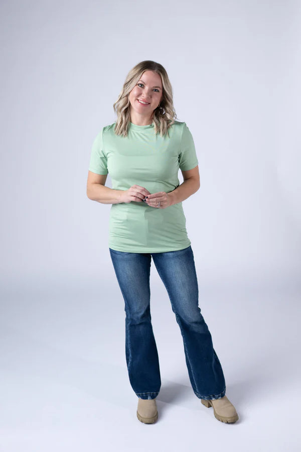 Michelle Mae Blair Short Sleeve Top - Green