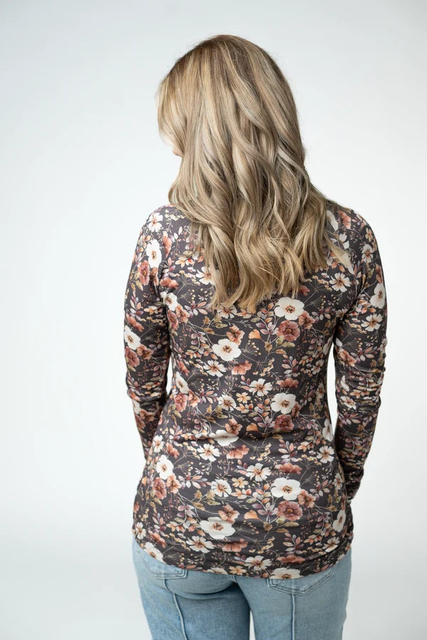 ***PRE-ORDER*** Michelle Mae Blair Long Sleeve Top - Blushwood Floral