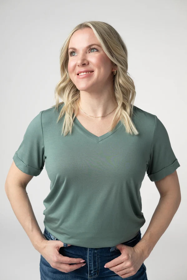 ***PRE-ORDER*** Michelle Mae Sophie Tee - Dusty Jade