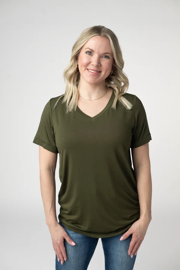 ***PRE-ORDER*** Michelle Mae Sophie Tee - Dark Olive