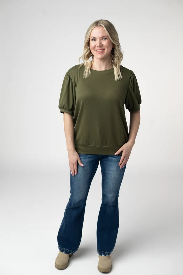 ***PRE-ORDER*** Michelle Mae Katie Cozy Top - Olive