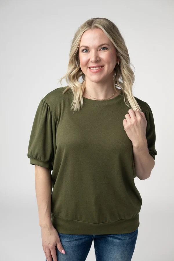 ***PRE-ORDER*** Michelle Mae Katie Cozy Top - Olive