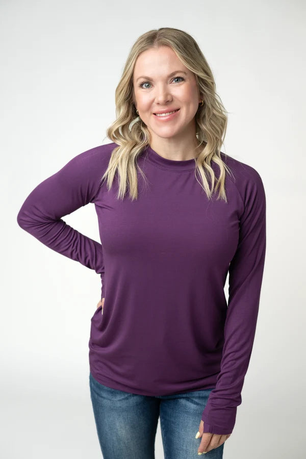 ***PRE-ORDER*** Michelle Mae Blair Long Sleeve Top - Purple