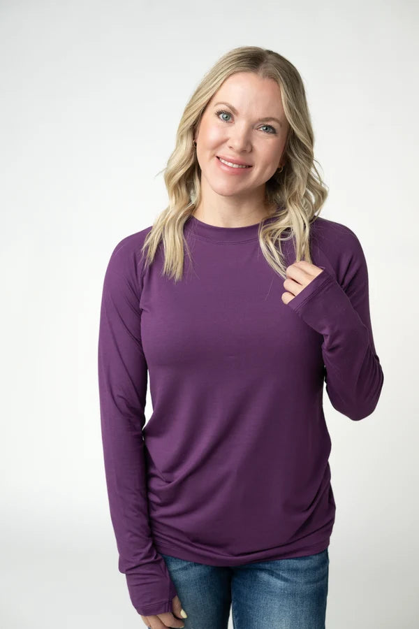 ***PRE-ORDER*** Michelle Mae Blair Long Sleeve Top - Purple