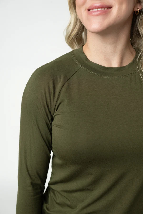 ***PRE-ORDER*** Michelle Mae Blair Long Sleeve Top - Dark Olive