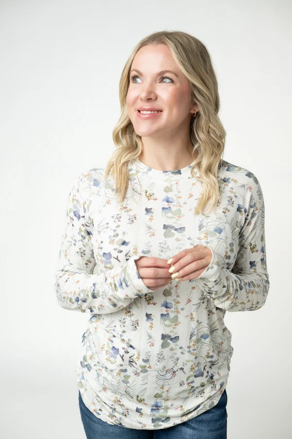 ***PRE-ORDER*** Michelle Mae Blair Long Sleeve Top - Olive Meadows