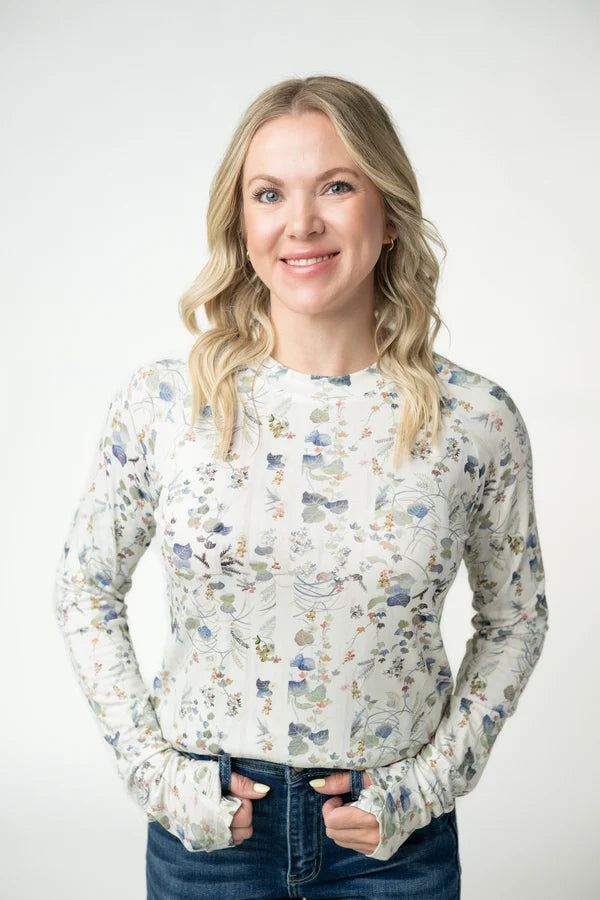***PRE-ORDER*** Michelle Mae Blair Long Sleeve Top - Olive Meadows