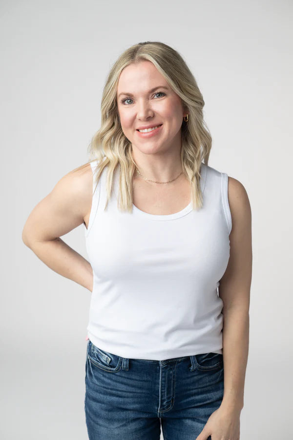 Michelle Mae Ava Tank - White