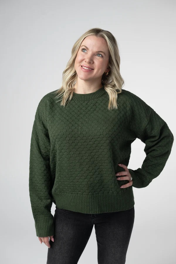 ***PRE-ORDER*** Gianna Pullover Sweater - Dark Olive