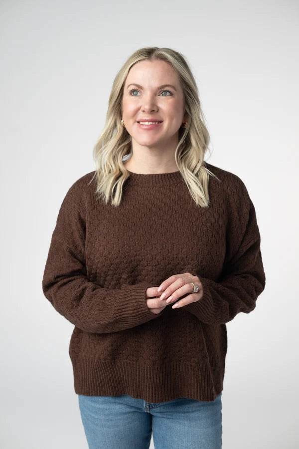 ***PRE-ORDER*** Gianna Pullover Sweater - Brown