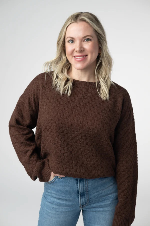 ***PRE-ORDER*** Gianna Pullover Sweater - Brown