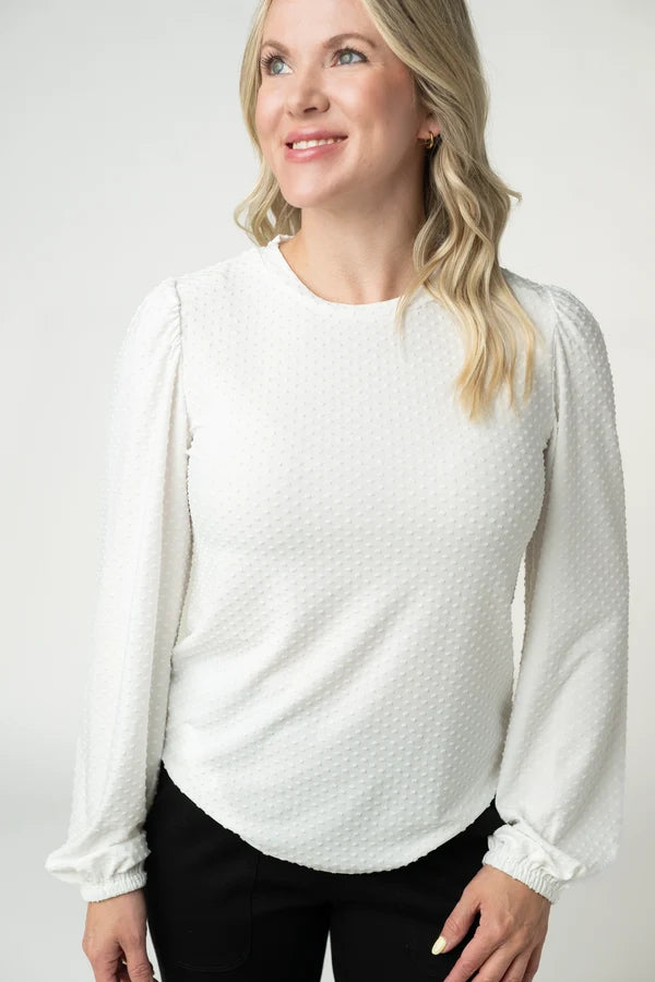 ***PRE-ORDER*** Michelle Mae Miranda Dot Top - White
