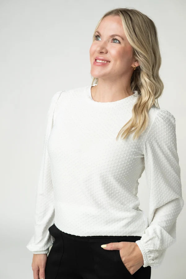 ***PRE-ORDER*** Michelle Mae Miranda Dot Top - White