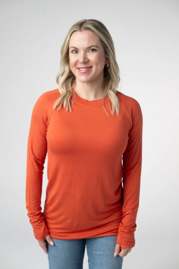***PRE-ORDER*** Michelle Mae Blair Long Sleeve Top - Pumpkin