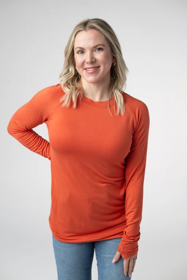 ***PRE-ORDER*** Michelle Mae Blair Long Sleeve Top - Pumpkin