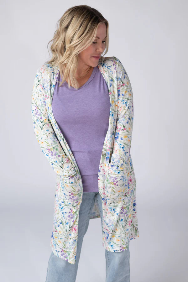 Michelle Mae Classic Cardigan - Cottage Floral
