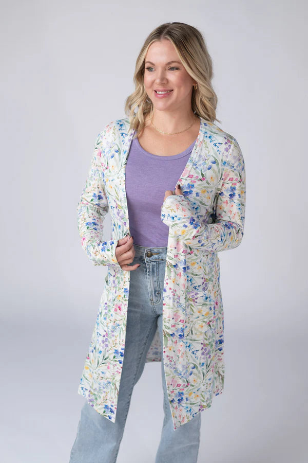 Michelle Mae Classic Cardigan - Cottage Floral