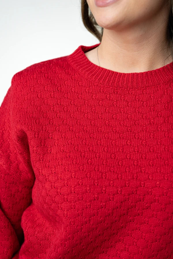 ***PRE-ORDER*** Gianna Pullover Sweater - Red