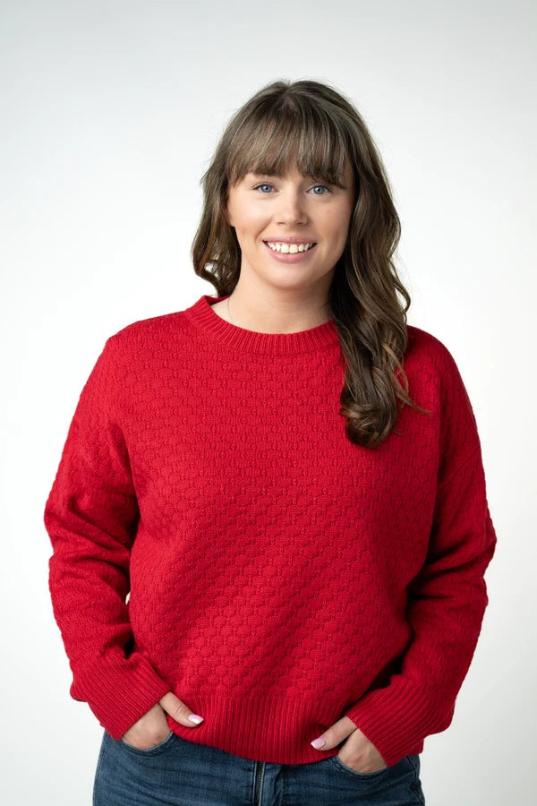 ***PRE-ORDER*** Gianna Pullover Sweater - Red