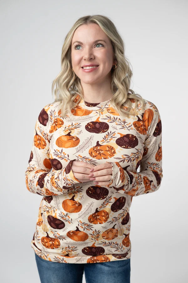 ***PRE-ORDER*** Michelle Mae Blair Long Sleeve Top - Autumn Gourds