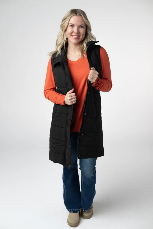 ***PRE-ORDER*** Michelle Mae Harlow Long Vest - Black