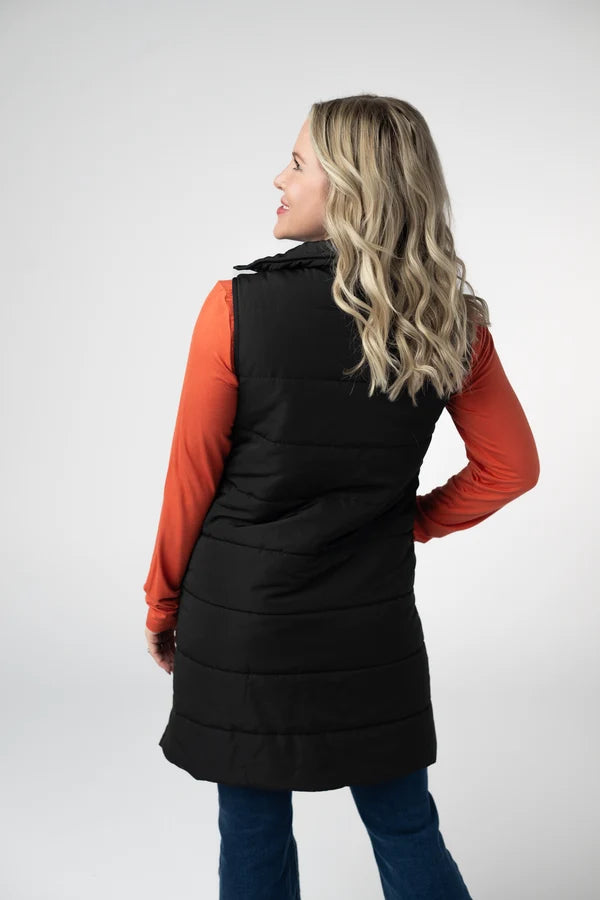***PRE-ORDER*** Michelle Mae Harlow Long Vest - Black