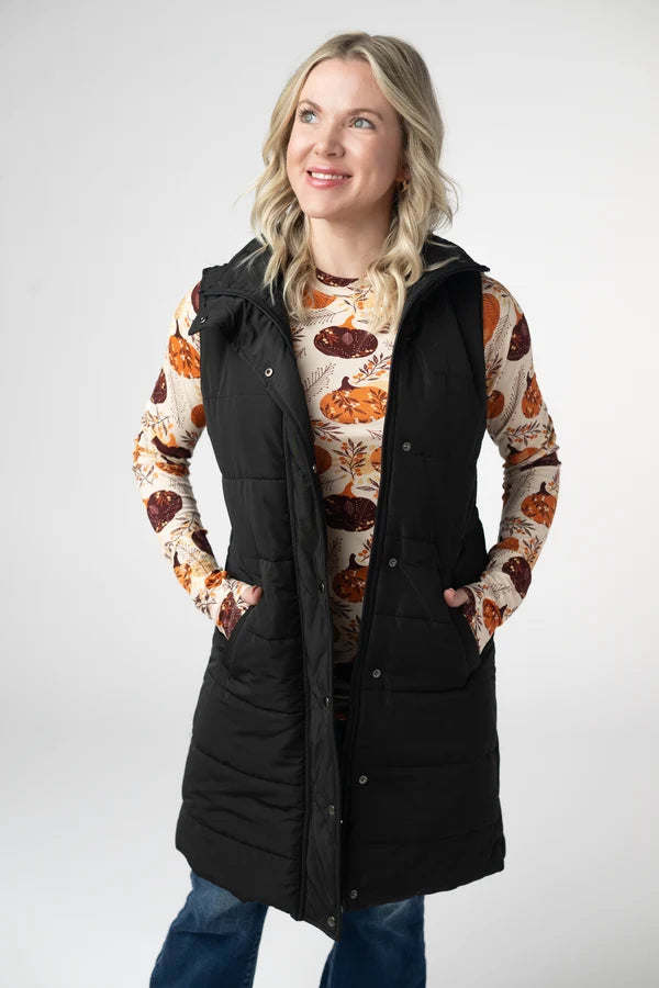 ***PRE-ORDER*** Michelle Mae Harlow Long Vest - Black