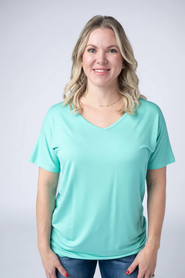 ***PRE-ORDER*** Michelle Mae Chloe Cozy Tee - Turquoise