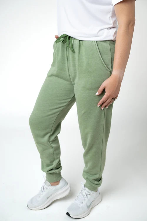 ***PRE-ORDER*** Michelle Mae Vintage Wash Joggers - Olive