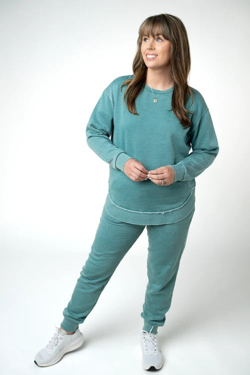 ***PRE-ORDER*** Michelle Mae Vintage Wash Joggers - Teal