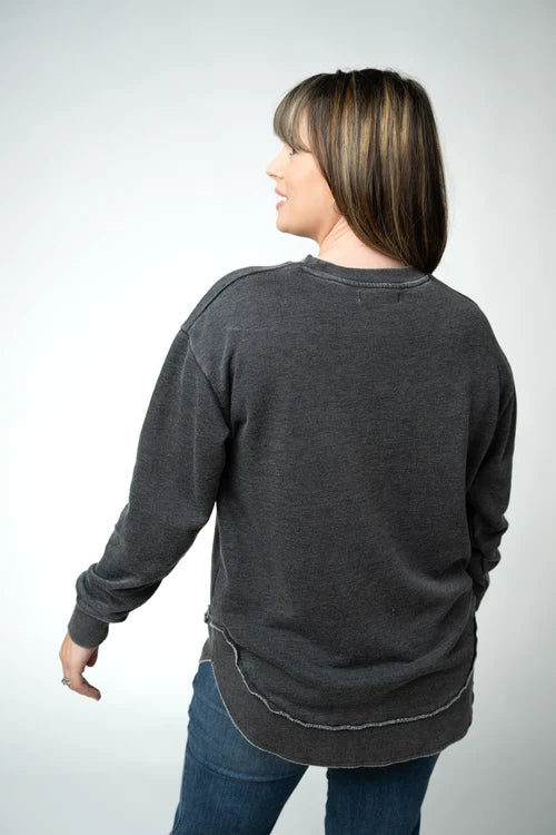 ***PRE-ORDER*** Michelle Mae Vintage Wash Pullover - Black