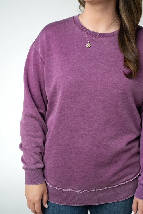 ***PRE-ORDER*** Michelle Mae Vintage Wash Pullover - Purple
