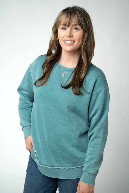 ***PRE-ORDER*** Michelle Mae Vintage Wash Pullover - Teal