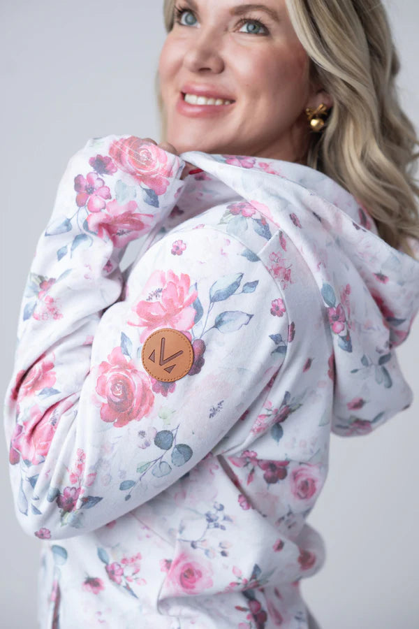 ***PRE-ORDER*** Michelle Mae HalfZip Hoodie - Pink Bloom