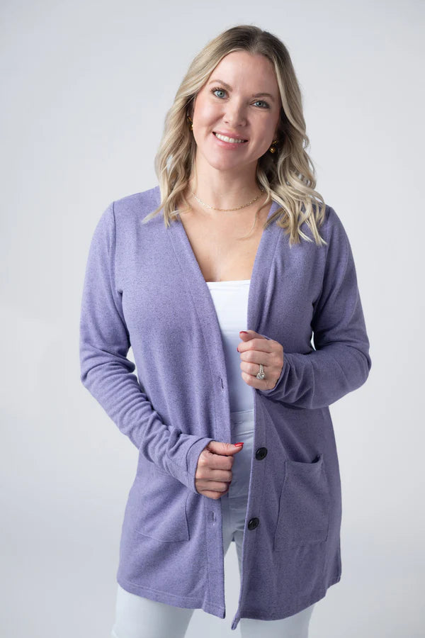 Michelle Mae "Cori" Cardigan - Lavender