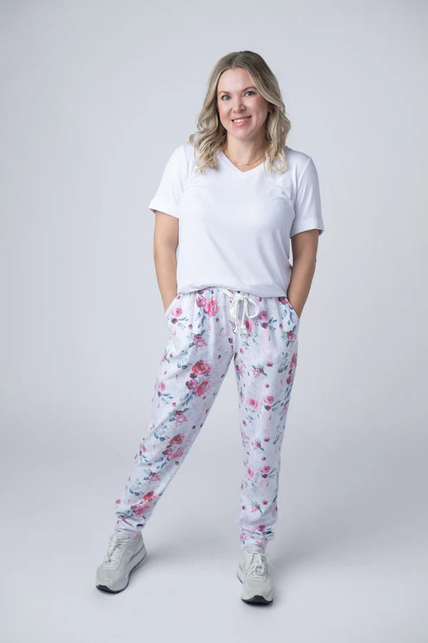 ***PRE-ORDER*** Michelle Mae Classic Joggers - Pink Bloom