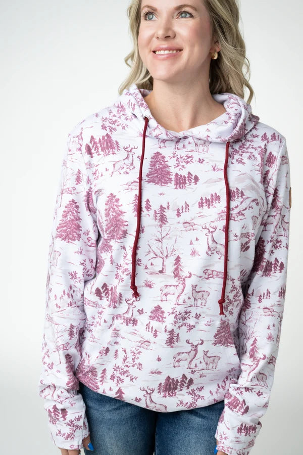 ***PRE-ORDER*** Michelle Mae Hailey Pullover Hoodie - Cranberry Woodland