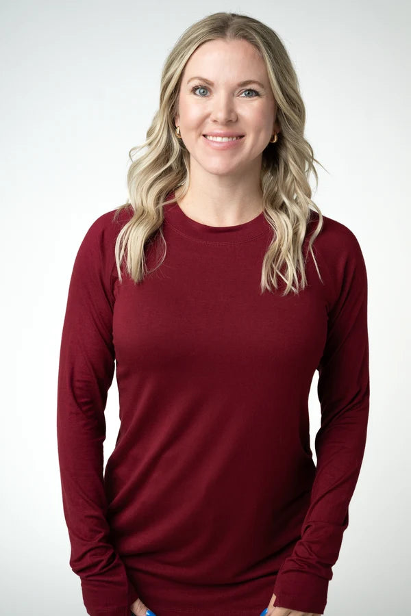 ***PRE-ORDER*** Michelle Mae Blair Long Sleeve Top - Cranberry