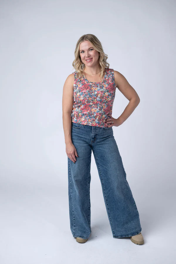 Michelle Mae Ava Tank - Bright Floral