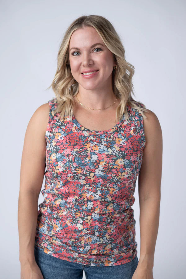 Michelle Mae Ava Tank - Bright Floral